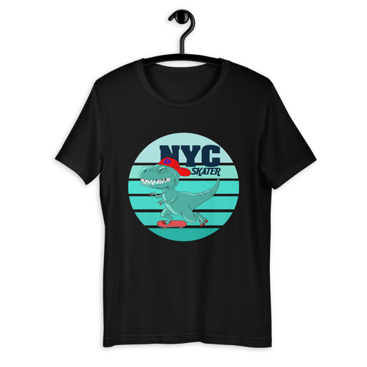 cool dinosaur skateboarding design