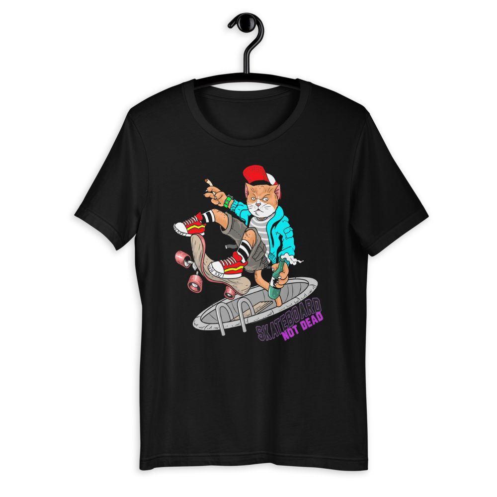 Cat skateboard T-shirt