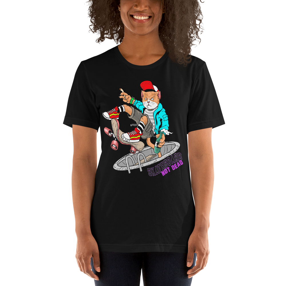 Cat skateboard T-shirt