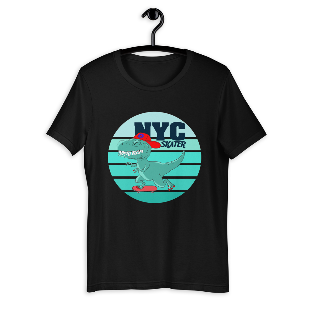 cool dinosaur skateboarding design