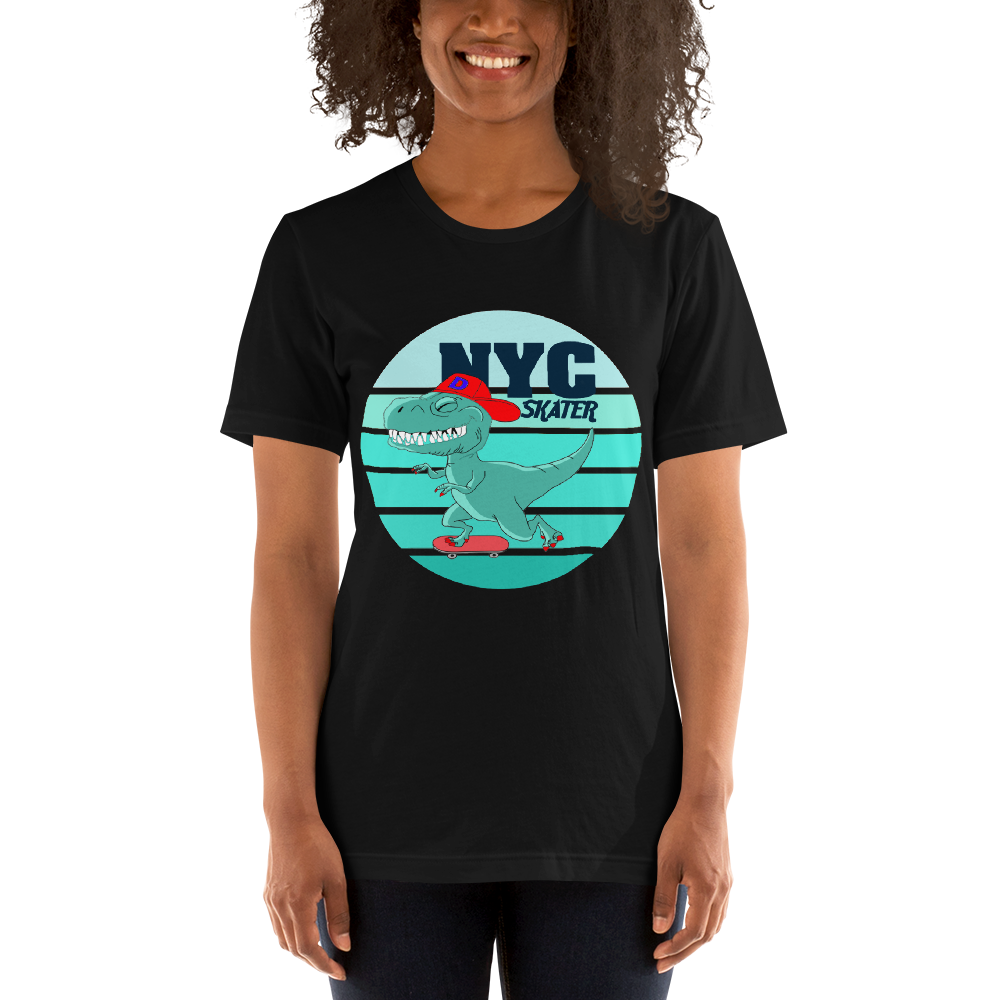 cool dinosaur skateboarding design